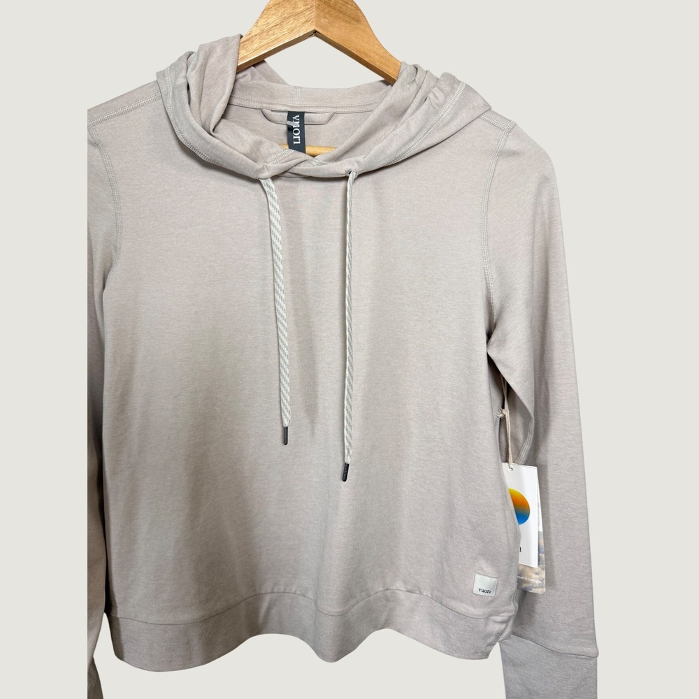 Vuori Halo‎ Essential Hoodie Womens XS Heather Grey Performance Pullover VW226 - Picture 6 of 7